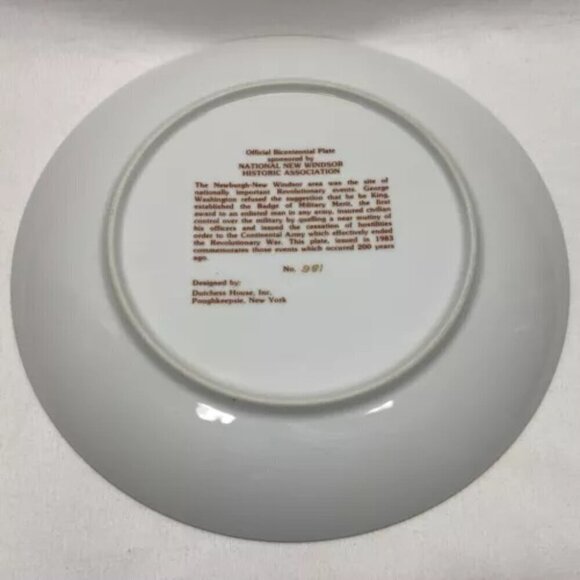Official Bicentennial Plate #981 George Washington America Celebrates Peace 1983 - Picture 8 of 10